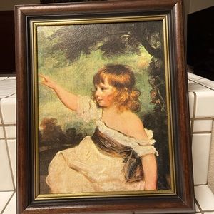 Framed Canvas Print of Master Hare by Joshua Reynolds ( 1788-1789)